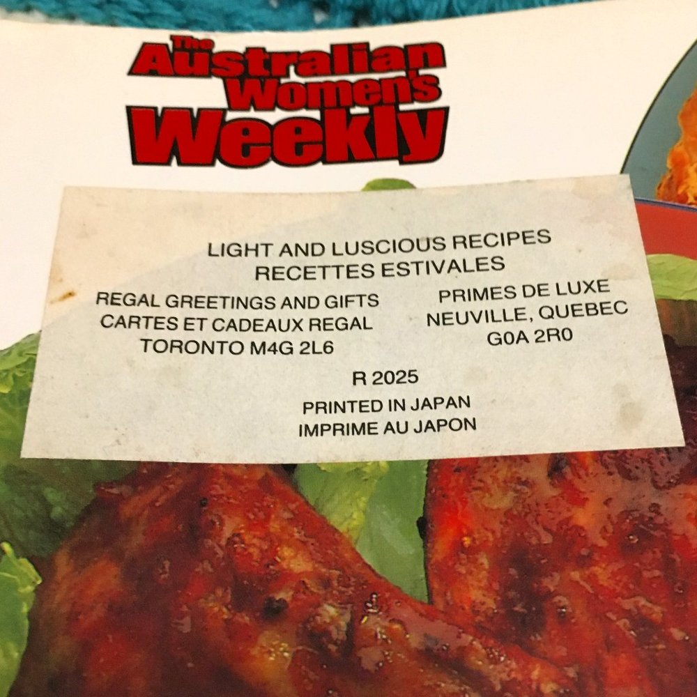 Vintage 1987 AWW Light & Luscious Summertime Cookbook Pamela Clark - Picture 10 of 11